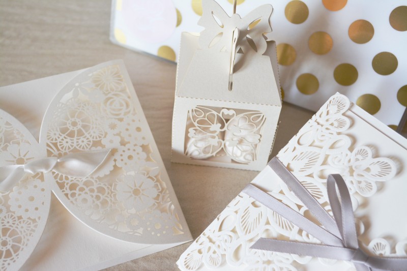 laser cut wedding invitation
